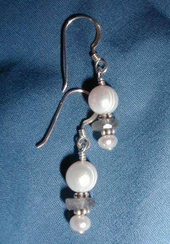 Pearl Labradorite Earrings